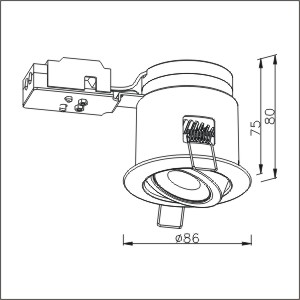 Tiltable LED Down light Kit with Driver and Terminal